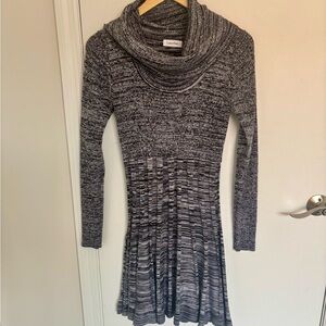 Calvin Klein Size S Charcoal Knit Dress